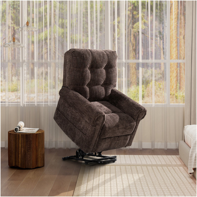 Fauteuil inclinable électrique lève-personne de 36 po Irwin, chenille brun chocolat