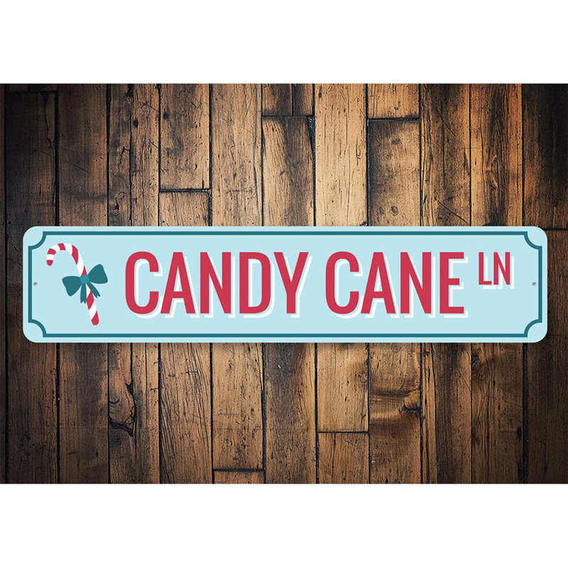 Plaque en aluminium Candy Cane LN Lane, H 6 po x l 24 po x P 0,06 po