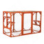 Maison pour chat en bois, cage d'extérieur pour chat avec planches d'asphalte et perchoirs imperméables, orange