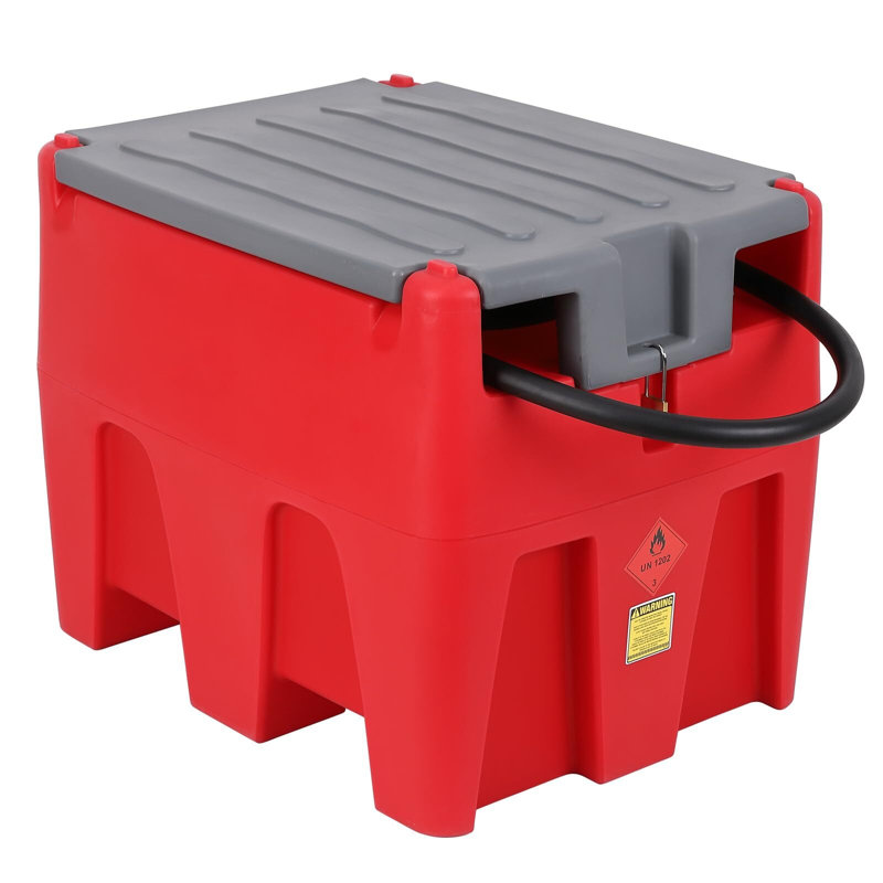 Réservoir de carburant 58 gallons avec pompe de transfert électrique 12V, Rouge / gris