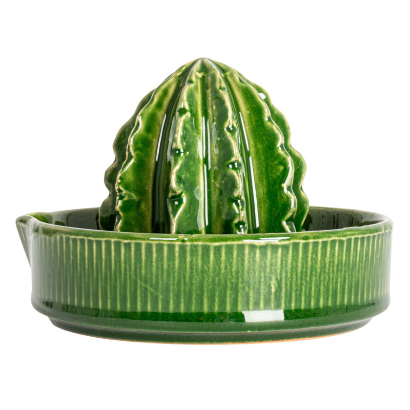 Cactus-Shaped Stoneware Juicer