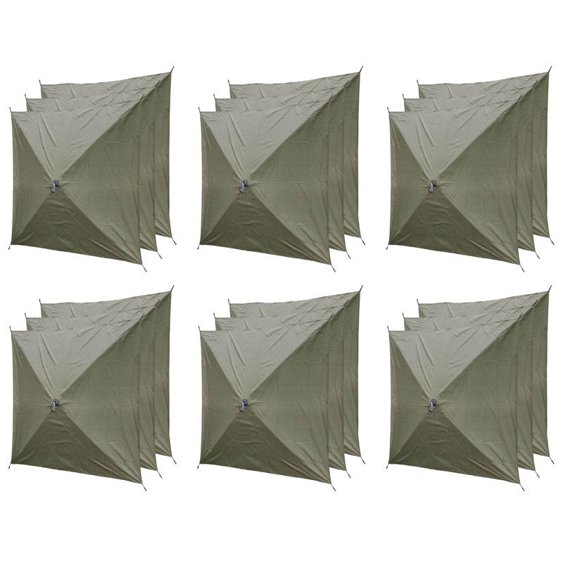 Clam Quick-Set Screen Hub Tent Wind & Sun Panels, Accessory Only, (6 Pack), Green