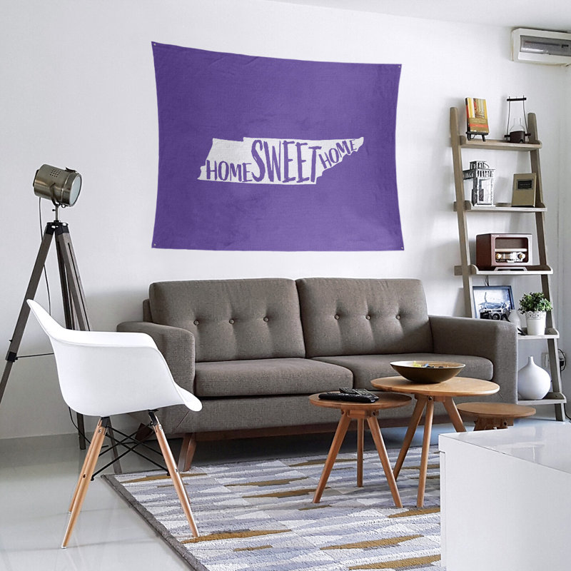 Tapisserie Home Sweet Tennessee, H 104 po x l 88 po, Mauve