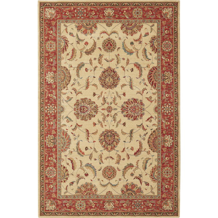 Tapis ivoire en laine Crownover