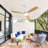 52 Inch Indoor Modern Ceiling Fan White 3 Solid Wood Blades Remote Control Reversible Dc Motor With Led Light For Living Room