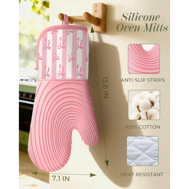 Stock Preferred 100% Cotton Oven Mitt Set