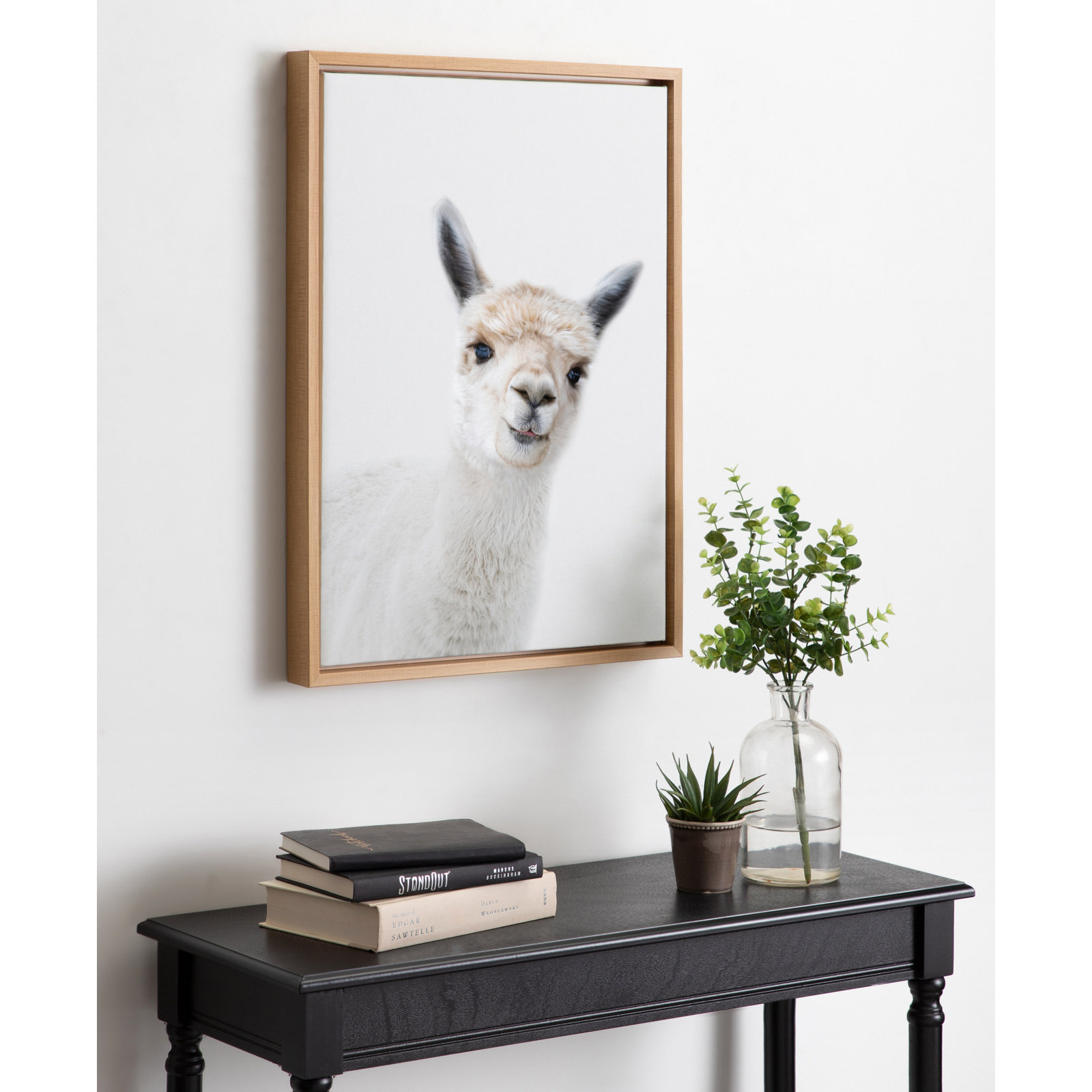 Studio Alpaca Graphic Art on Canvas, Natural Framed
