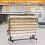 Étagère de rangement horizontale en acier à 7 niveaux, étagère de rangement en bois amovible, capacité de 2 000 lb de tablette de rangement réglable en bois pour rangement pour atelier de garage (avec roulettes)-788664