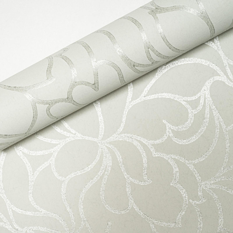 Sophie Laurence Pale Mint Green Silver Pale Mint Green Silv Wallpaper 1976-629