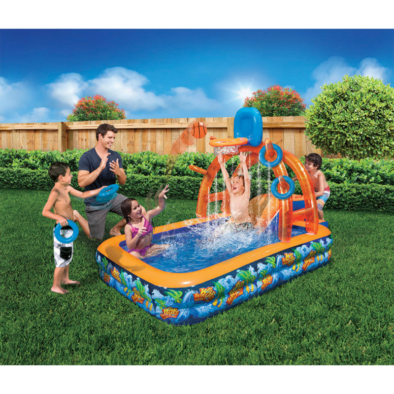 Wild Waves Inflatable Water Park with Slide and Games