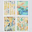 Ensemble de 4 reproductions murales abstraites géométriques encadrées sur papier de style Mid-Century pastel-93013578-93013581