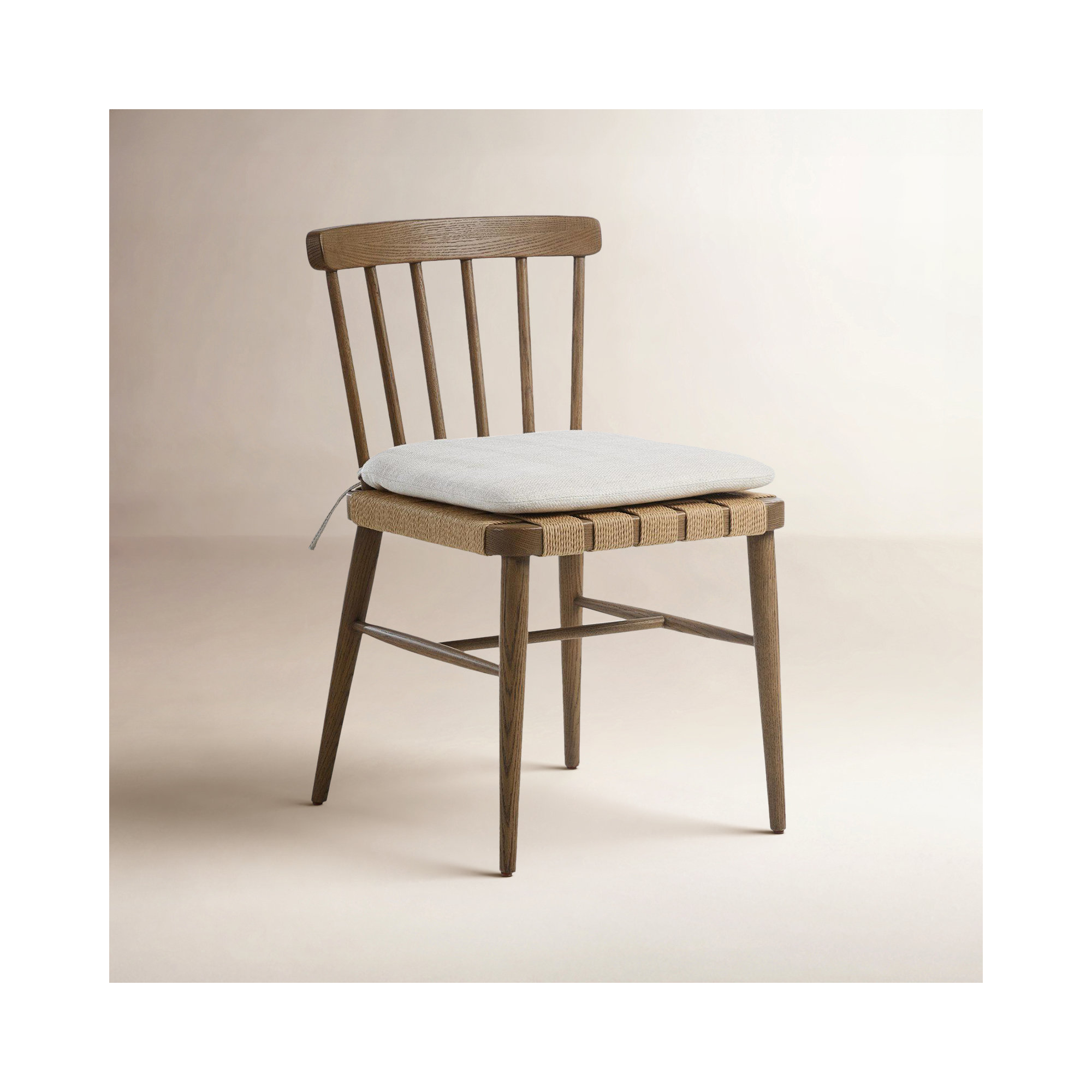 Catalonia Dining Chair With Cushion-Dover Crescent, Brown