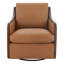 Fauteuil d'appoint pivotant en cuir Grayton-108739216