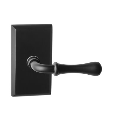 Levier de passage Bravura 931-G1 Huntsville sur rose rectangulaire biseauté noir mat