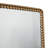 Gold Metal Rectangular Beaded Room Wall Mirror, 24" x 2" x 36"