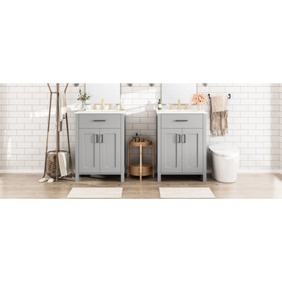Ensemble de meuble-lavabo double 48 po Fiorella Modern