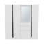 Armoire Kamelot 1,80 avec portes doubles, tringle et tablettes intérieures, blanc