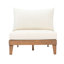 Ensemble de conversation extérieur 6 pièces en bois d'acacia de 96,3 po de large, comprenant 6 coussins et 5 oreillers.