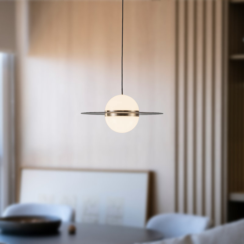 Luminaire suspendu à intensité variable 10 po gris / or Nial