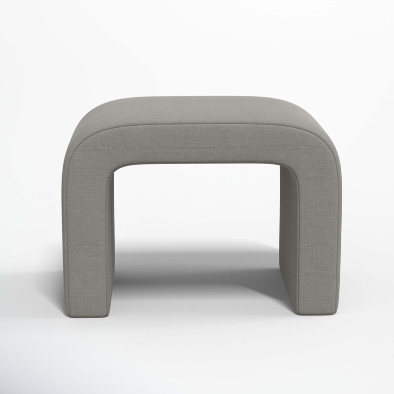 Repose-pieds Barley, Lin classique gris