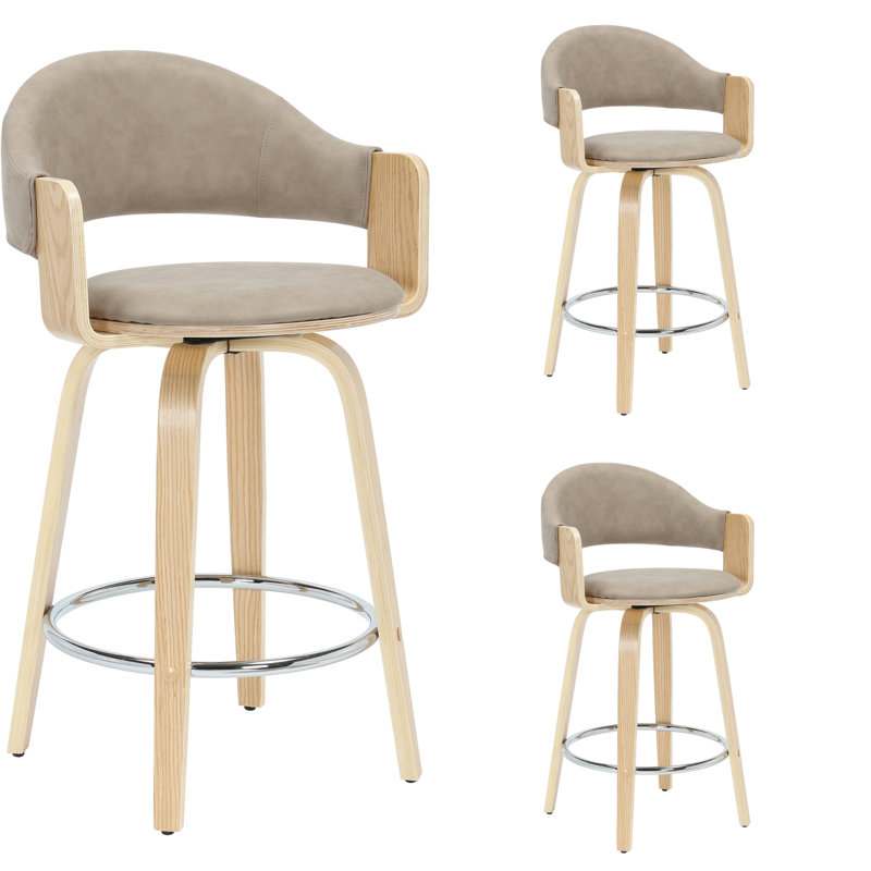 Wessels 36 po Ensemble de 3 tabourets de bar H 3 po, Taupe, 36"