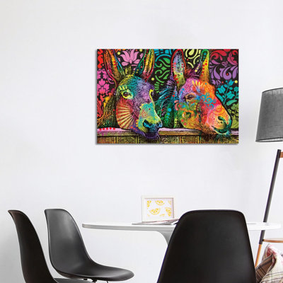Donkeys 1 Piece Wrapped Canvas Painting