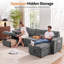 Canapé-lit modulaire en U en chenille de 108 po avec lit escamotable Aenkyo-463483332