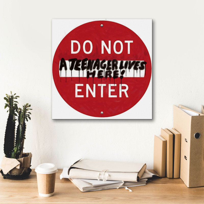 «Epic Graffiti» «Graffiti Sign 7» par Alonzo Saunders, art mural sur toile, 18 po x 18 po, H 18 po x l 18 po