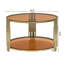 Table basse en verre avec tablette