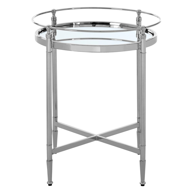 Zach Glass Top End Table