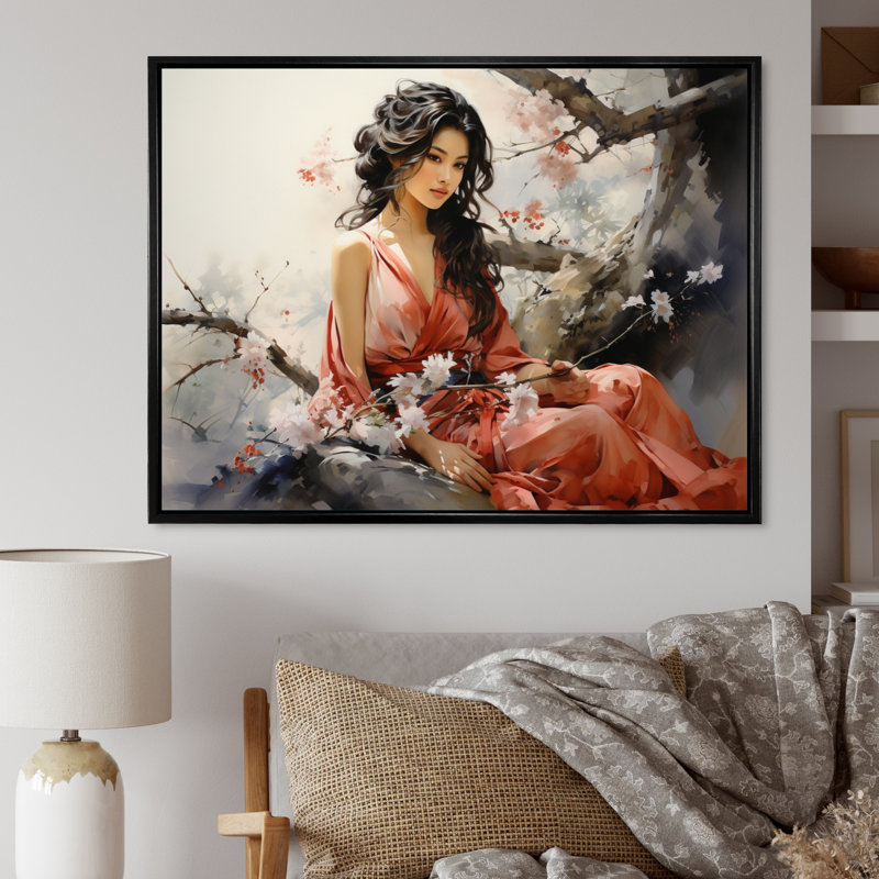 Asian Asian Beauty III - impression, H 34 po x l 44 po x P 1,5 po, Cadre flottant noir