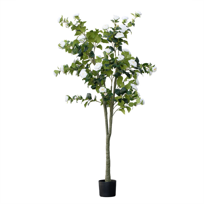 Arbre à fleurs artificielles en pot, H 72 po x l 36 po x P 36 po