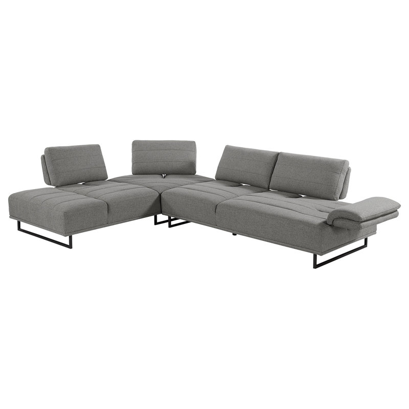 Harnal Taupe L-Shape Sectional With Adjustable Back