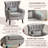 Thick Cushion Upholstered Comfy Oversize Velvet Accent Chair-993558640