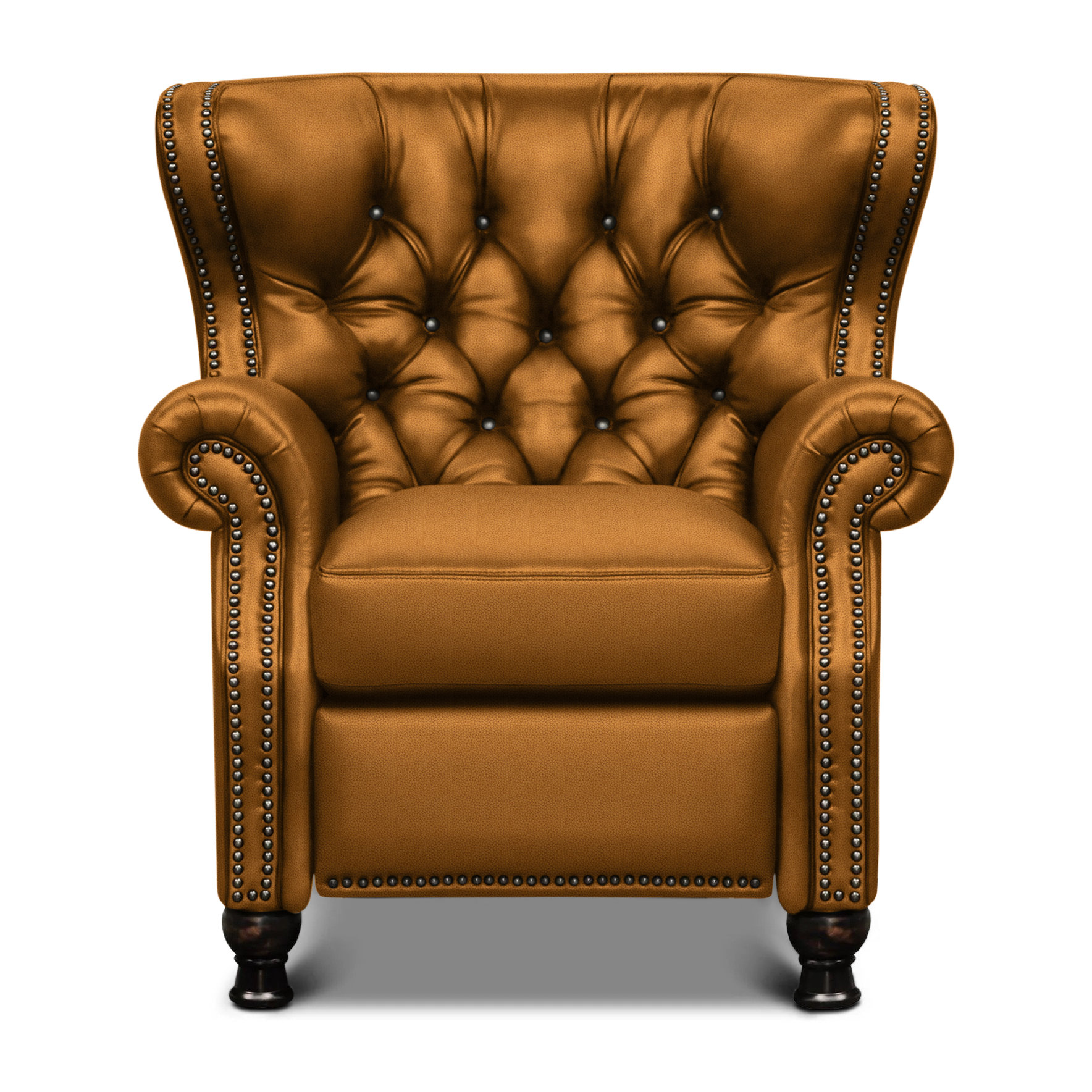 Churchill leather recliner with nailheads sales