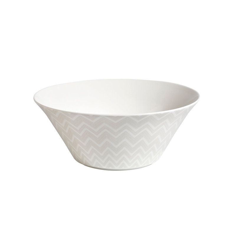 Zig Zag Bone China Salad Bowl