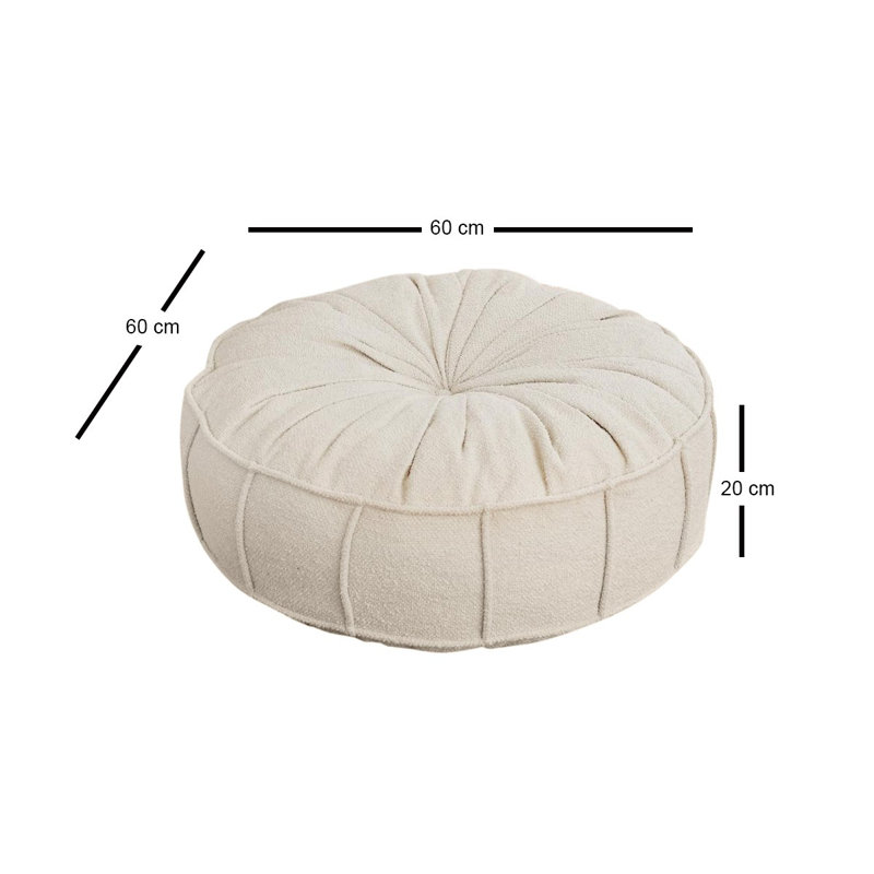 Premium White Cushion, 23.6 x 7.9 x 23.6 inches | 100% Teddy Fabric with Scrap Sponge/Fiber Filling | Soft and Comfortable Support for Home, Office, or Outdoor Use | Ideal for Relaxation and Style