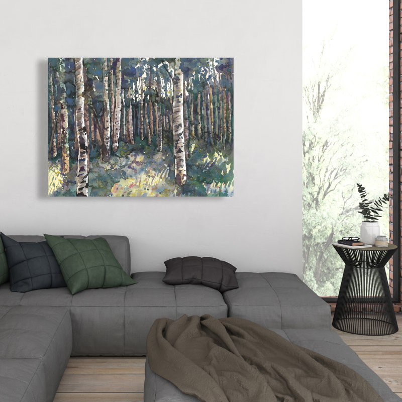 Birches - Illustrative Leaves Canvas for Home Decor | Art