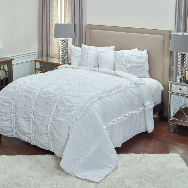 Clementine Traditional Cotton Quilt, Queen, White