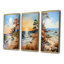 «Coastalbeach Beach Bliss Pointillism», 3 pièces sur toile