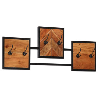 Karli Solid Wood Wall 6 - Hook Wall Mounted Coat Rack