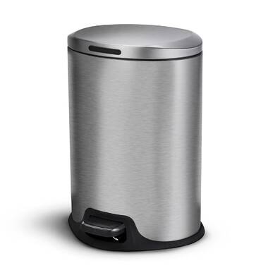 USA) 3.1 Gallon Trash Can Stainless Steel Rectangular Bathroom