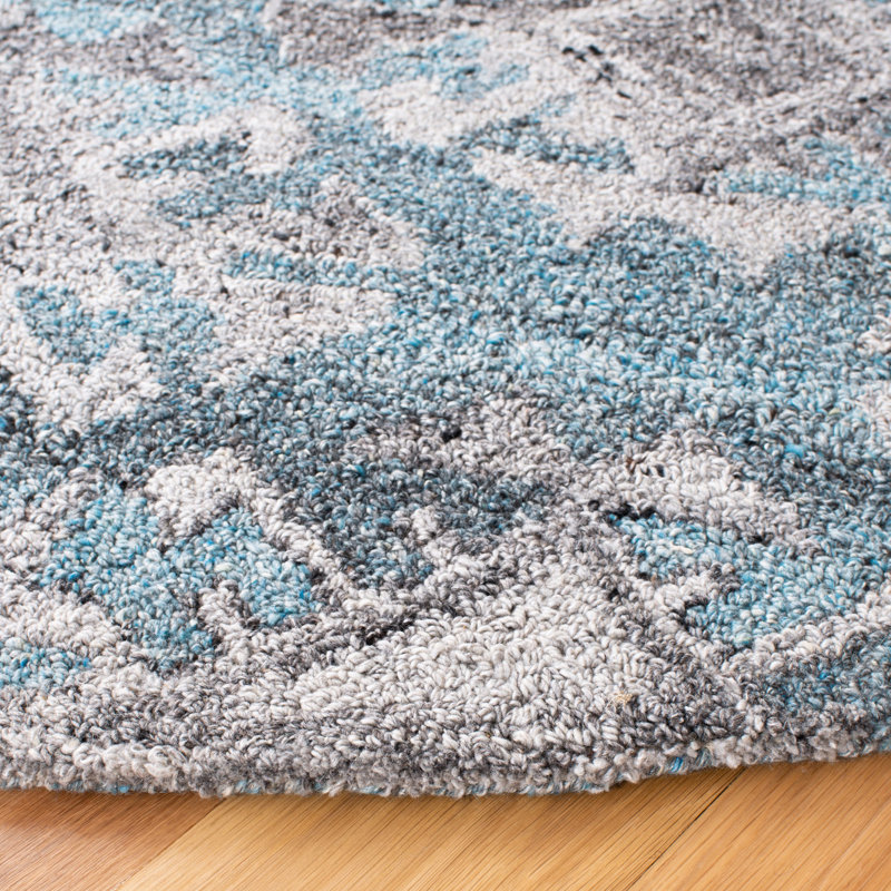 Selena Hand Tufted Performance Geometric Rug, Square 6'
