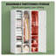 Armoire pliante portative blanche, armoire de rangement en plastique ABS avec portes