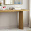 Console en placage de pin avec base géométrique, cadre en panneau de fibres à densité moyenne pour le hall d'entrée ou le salon-2028833103