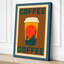 Coffee and Mountains Mid-Century - Wrapped Canvas-328583639-328583661
