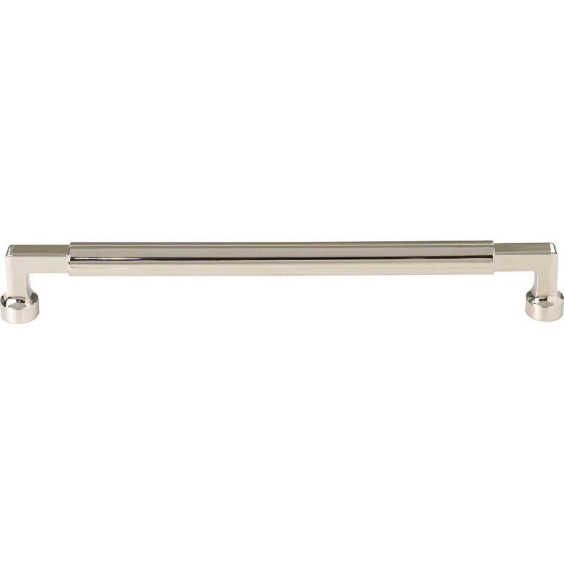 Cumberland 12" Center to Center Bar pull, Polished Nickel, 8 13/16" Center to Center