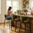 Upholstered Counter Stool with Metal Legs-120358056