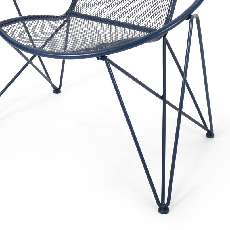 Chaise de patio Grimson, Bleu marine mat