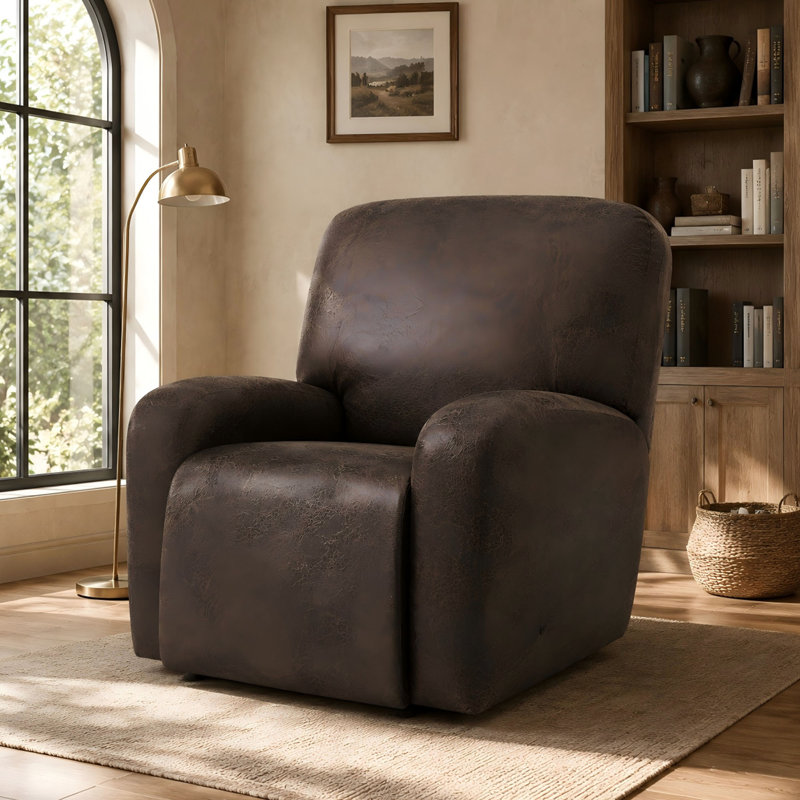 Ensemble de housse pour fauteuil inclinable extensible en cuir 4 pièces
